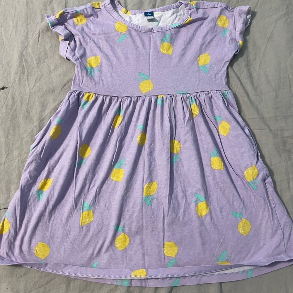 Old Navy Lavender Dress with Lemon Print